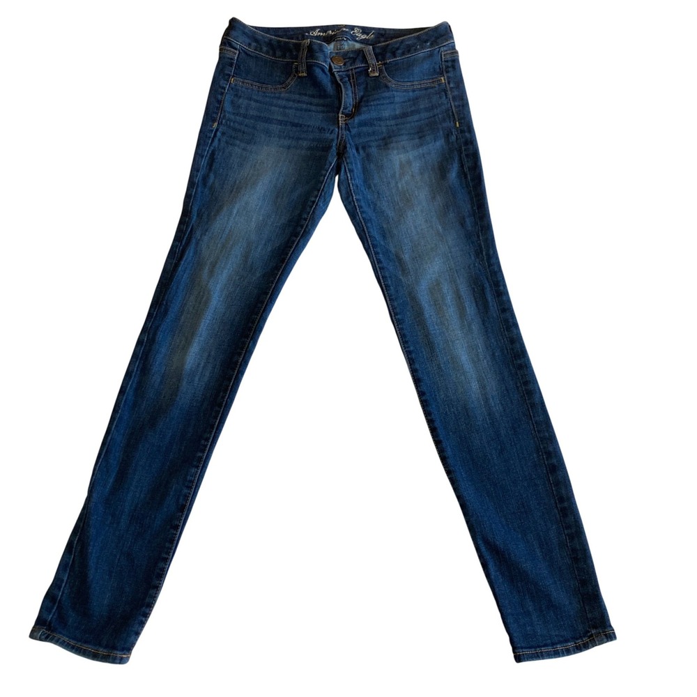American Eagle Skinny Stretch Jeans Women Size 8‎ Dark Wash Regular 7014